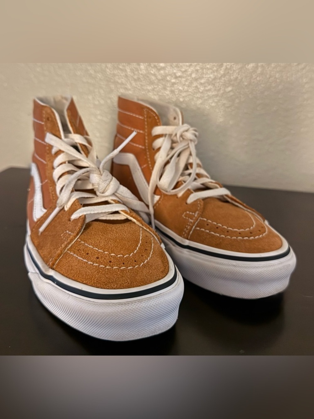 Vans Sk8-Hi Tapered Rust Orange Suede Sneakers | Men’s 5 / Women’s 6.5 - Picture 3 of 8